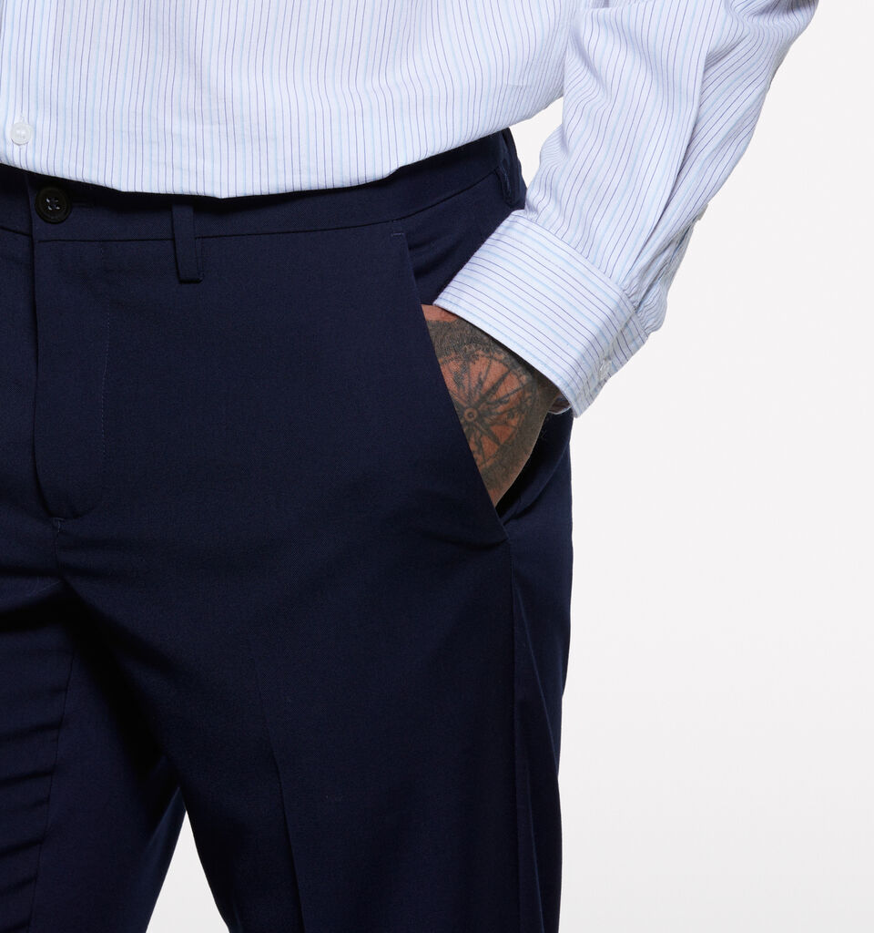 Pantaloni sartoriali blu scuro - pantaloni slim da uomo - Blu Scuro | Sisley image number 4